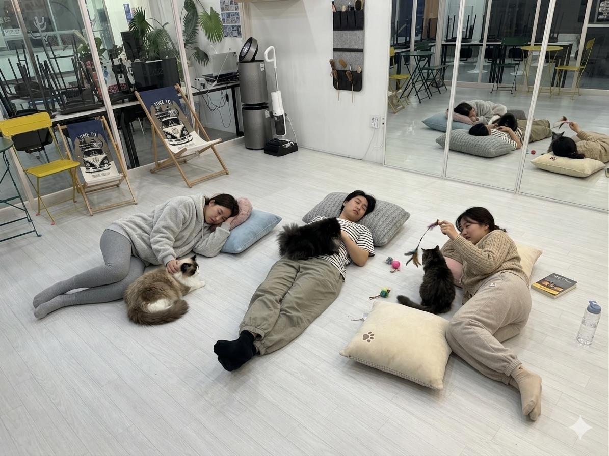 고양이와 함께 쉬는 공간